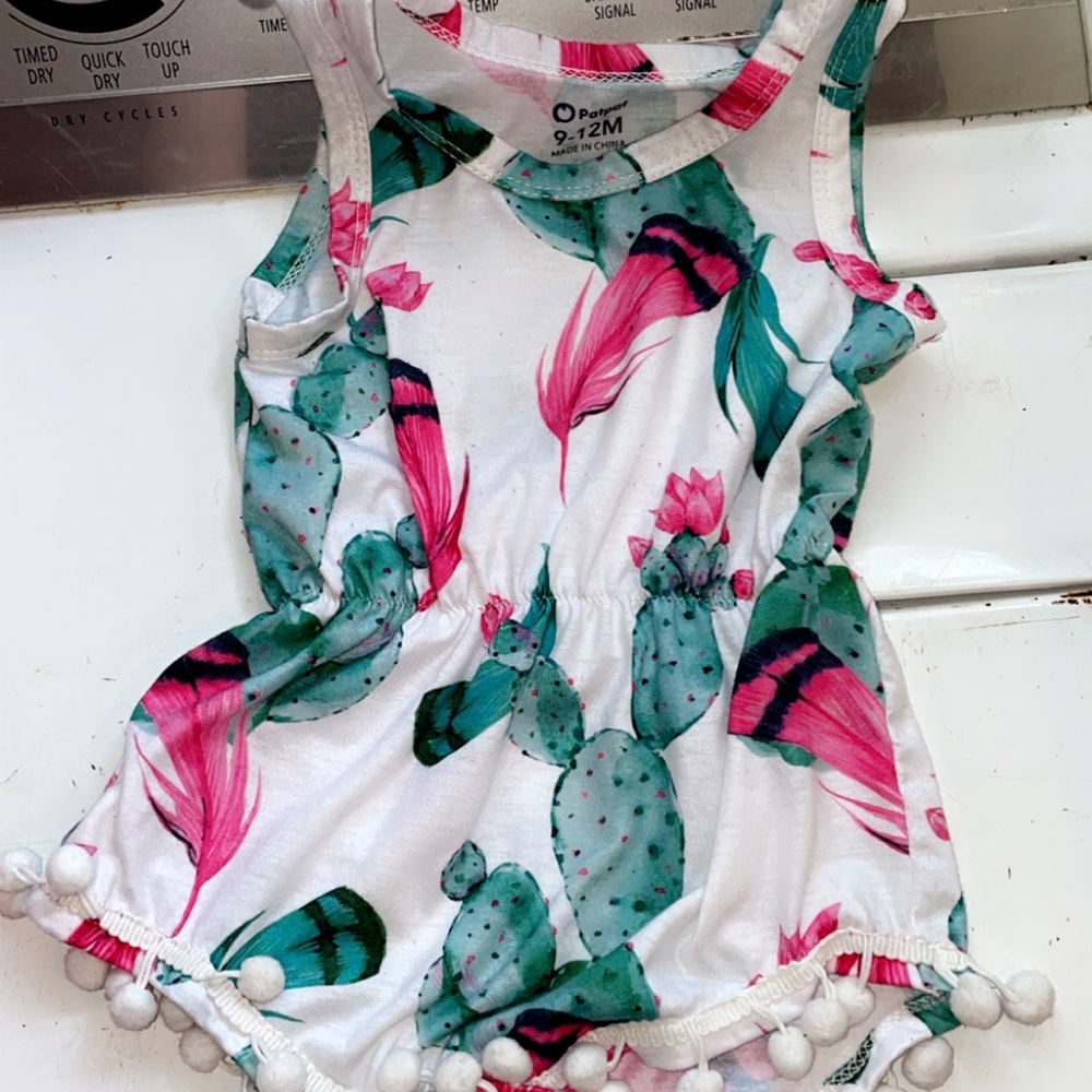 9-12 months// tropical summer body suit